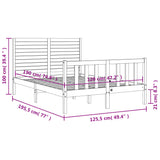 Sengeramme med hodegavl hvit small double heltre