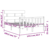 Sengeramme med hodegavl hvit small double heltre