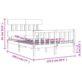 Sengeramme med hodegavl hvit small double heltre