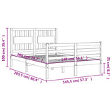 Sengeramme med hodegavl 140x200 cm heltre