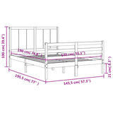 Sengeramme med hodegavl 140x190 cm heltre