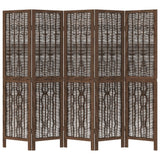 Romdeler 5 paneler mørkebrun heltre keisertre
