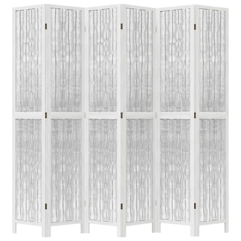 Romdeler 6 paneler hvit heltre keisertre
