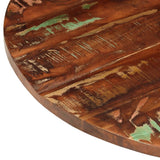 Bordplate Ø 70x3,8 cm rund gjenvunnet heltre