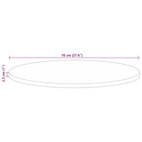 Bordplate Ø 70x2,5 cm rund gjenvunnet heltre