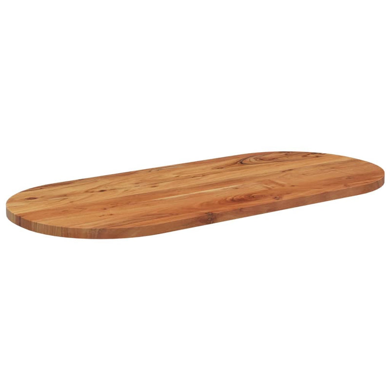 Bordplate 110x50x2,5 cm oval heltre akasie