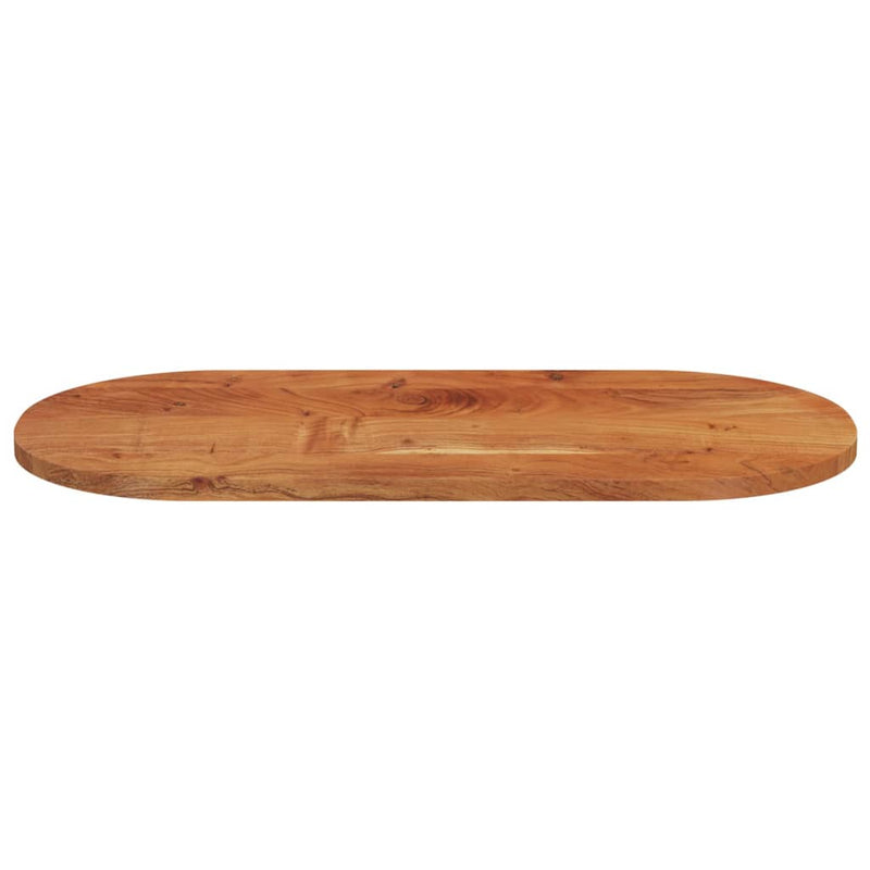 Bordplate 120x60x2,5 cm oval heltre akasie