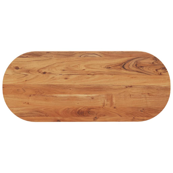 Bordplate 140x60x2,5 cm oval heltre akasie