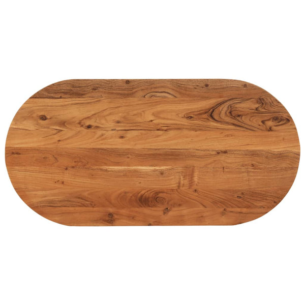 Bordplate 80x40x3,8 cm oval heltre akasie