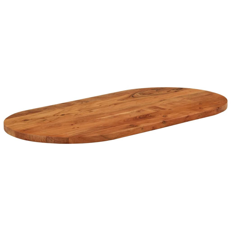 Bordplate 80x40x3,8 cm oval heltre akasie