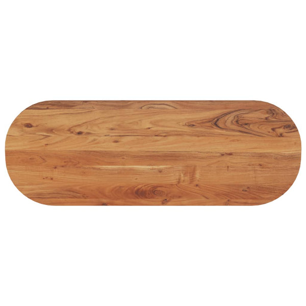 Bordplate 110x40x3,8 cm oval heltre akasie