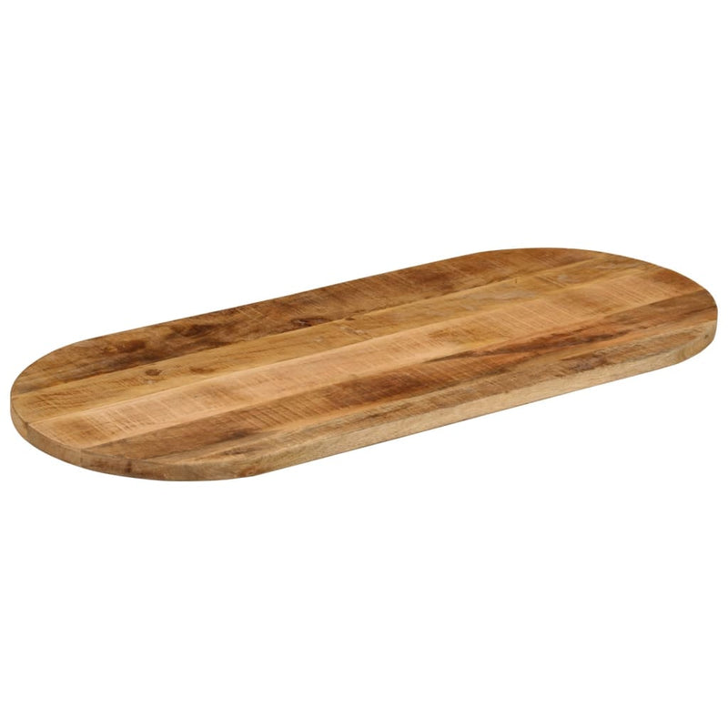 Bordplate 100x40x2,5 cm oval grovt heltre mangotre