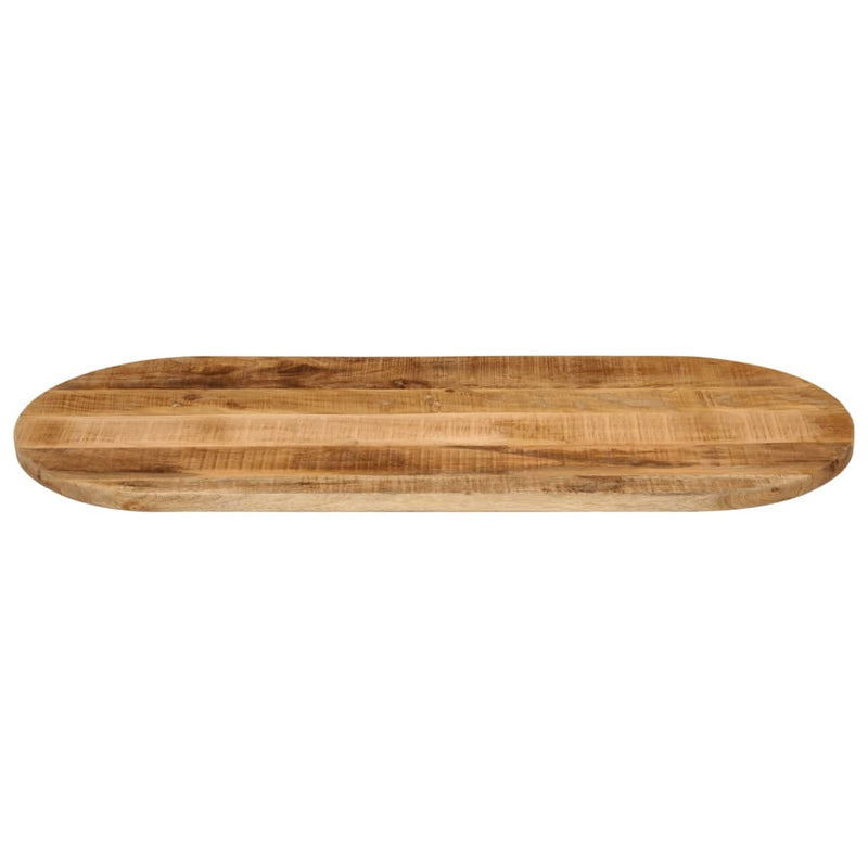 Bordplate 120x50x3,8 cm oval grovt heltre mangotre