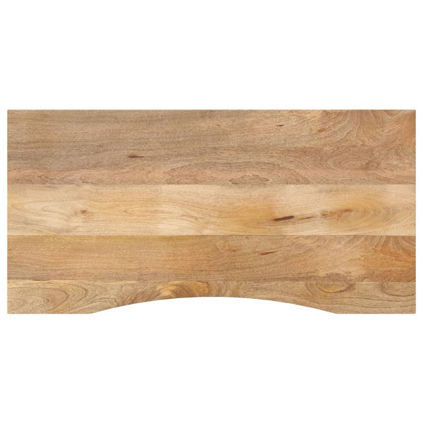 Skrivebordsplate med kurve 110x60x2,5 cm heltre grovt mangotre