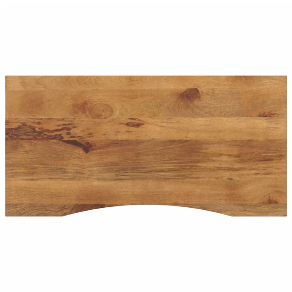 Skrivebordsplate med kurve 110x50x2,5 cm heltre grovt mangotre