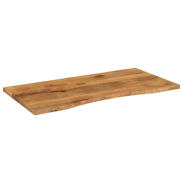 Skrivebordsplate med kurve 110x50x2,5 cm heltre grovt mangotre