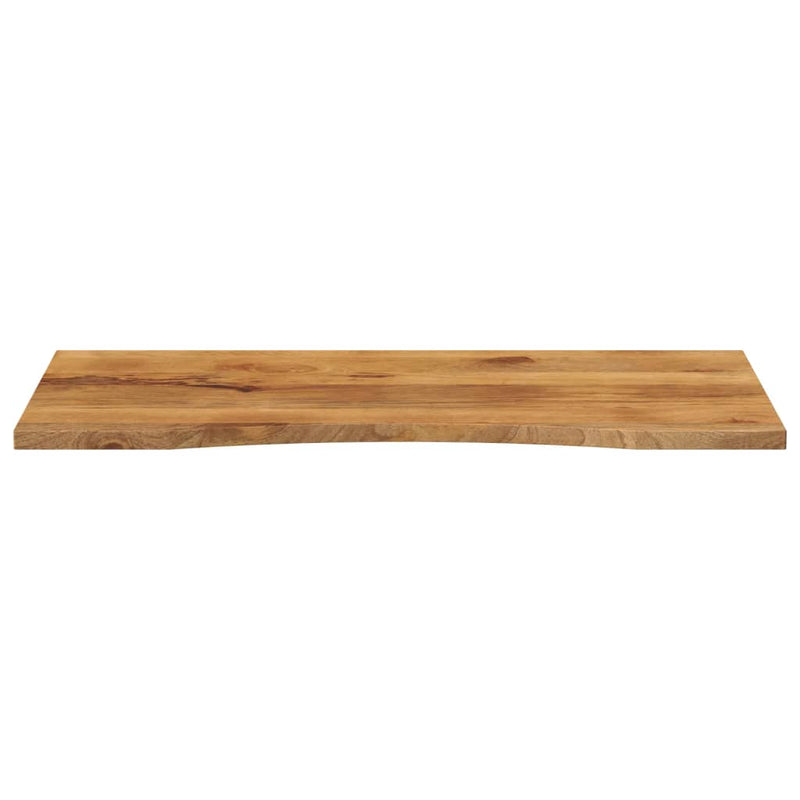 Skrivebordsplate med kurve 120x50x2,5 cm heltre grovt mangotre