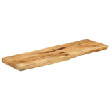 Bordplate 120x40x2,5 cm naturlig kant grovt heltre mangotre