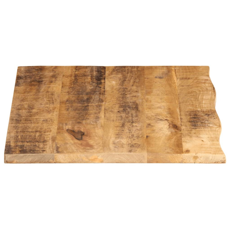 Bordplate 90x60x2,5 cm naturlig kant grovt heltre mangotre