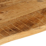 Bordplate 90x60x2,5 cm naturlig kant grovt heltre mangotre