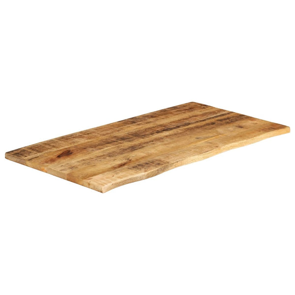 Bordplate 100x60x2,5 cm naturlig kant grovt heltre mangotre