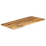 Bordplate 140x60x2,5 cm naturlig kant grovt heltre mangotre