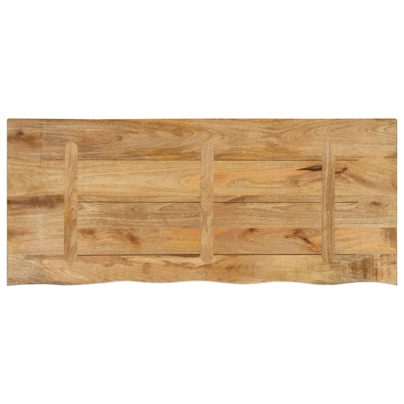 Bordplate 140x60x2,5 cm naturlig kant grovt heltre mangotre