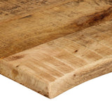 Bordplate 140x60x2,5 cm naturlig kant grovt heltre mangotre