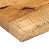 Bordplate 100x20x3,8 cm naturlig kant grovt heltre mangotre