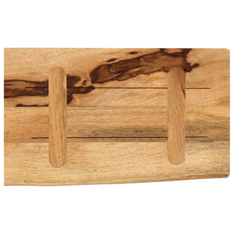 Bordplate 40x30x3,8 cm naturlig kant grovt heltre mangotre