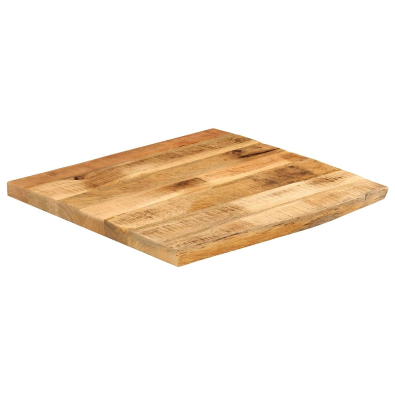 Bordplate 40x40x3,8 cm naturlig kant grovt heltre mangotre