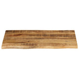 Bordplate 90x60x3,8 cm naturlig kant grovt heltre mangotre