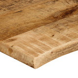 Bordplate 90x60x3,8 cm naturlig kant grovt heltre mangotre