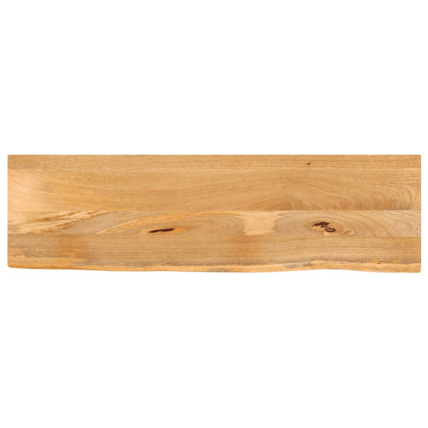 Bordplate med naturlig kant 120x30x2,5 cm heltre mango