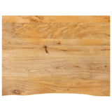 Bordplate 80x60x2,5 cm naturlig kant heltre mango