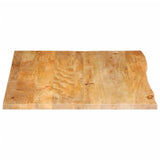 Bordplate 90x80x2,5 cm naturlig kant heltre mango