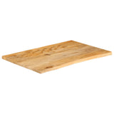 Bordplate naturlig kant 80x60x3,8 cm heltre mango