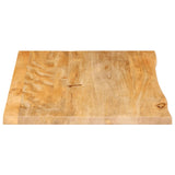 Bordplate naturlig kant 80x60x3,8 cm heltre mango