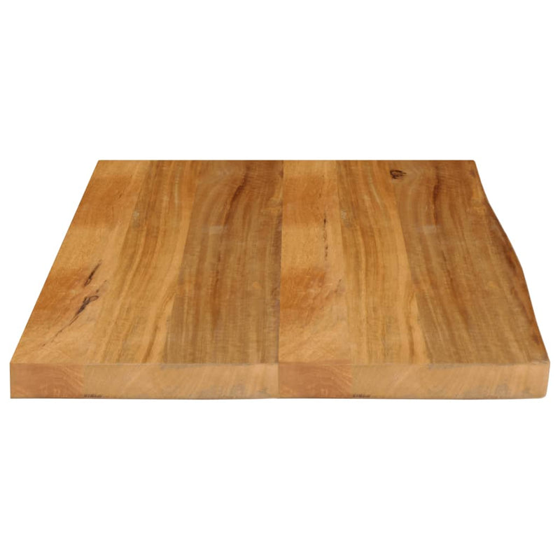 Bordplate 90x60x2,5 cm naturlig kant heltre mango