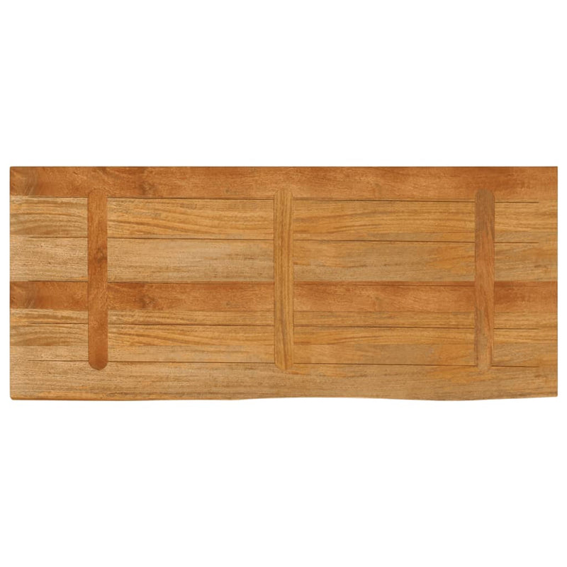 Bordplate 140x60x2,5 cm naturlig kant heltre mango