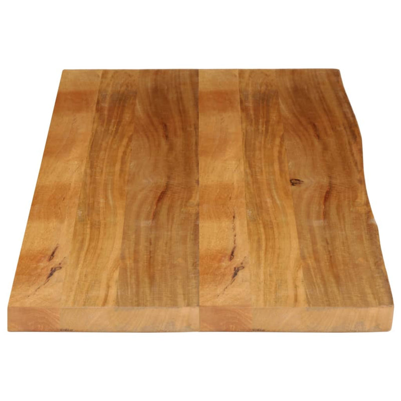 Bordplate 140x60x3,8 cm naturlig kant heltre mango