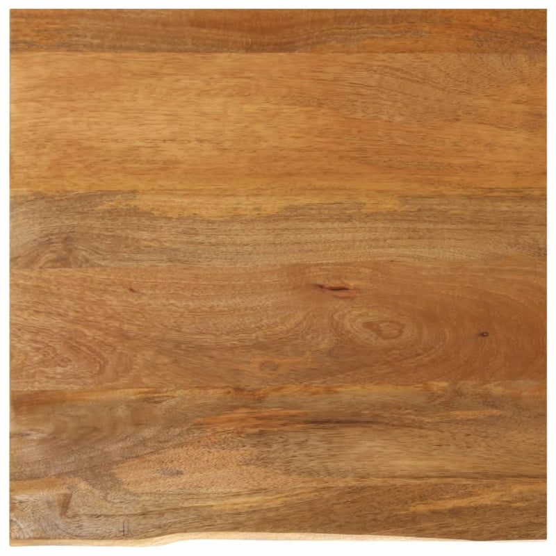 Bordplate naturlig kant 80x80x3,8 cm heltre mango