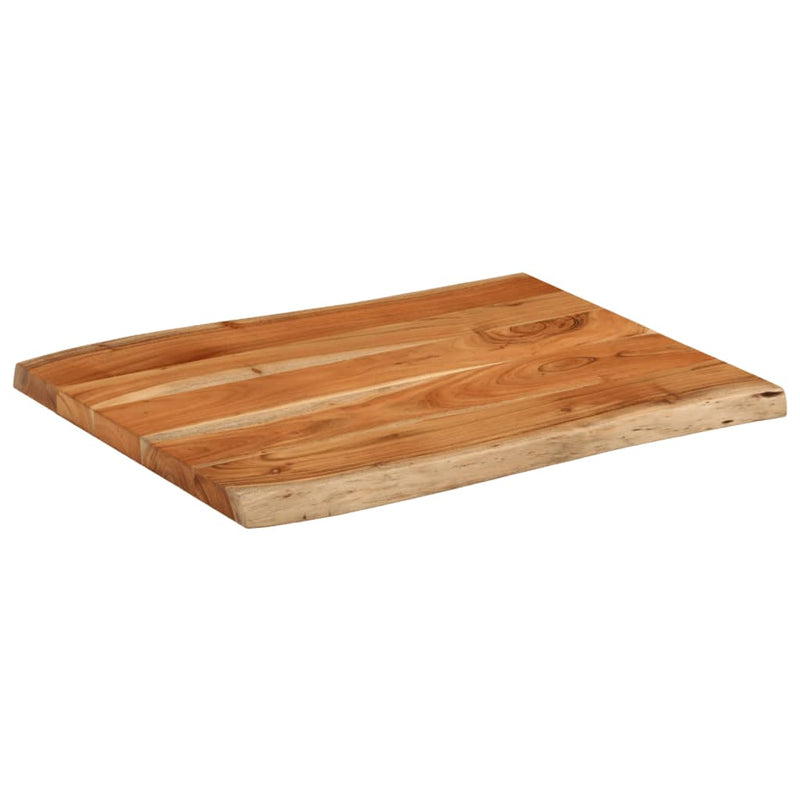 Bordplate 90x60x3,8 cm rektangulær heltre akasie naturlig kant