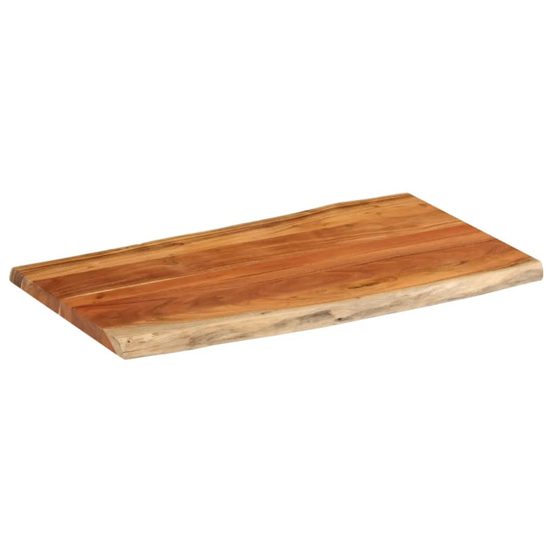 Bordplate 110x60x3,8 cm rektangulær heltre akasie naturlig kant