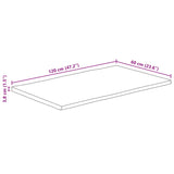 Bordplate 120x60x3,8 cm rektangulær heltre akasie naturlig kant