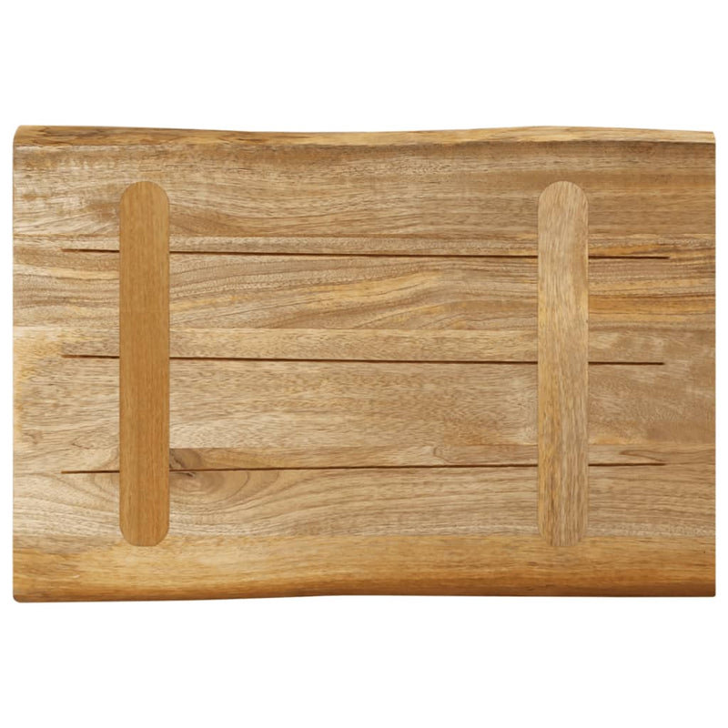 Bordplate naturlig kant 50x40x2,5 cm grovt heltre mangotre