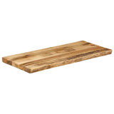 Bordplate naturlig kant 80x40x2,5 cm grovt heltre mangotre