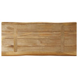 Bordplate naturlig kant 80x40x2,5 cm grovt heltre mangotre