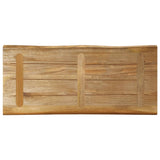 Bordplate naturlig kant 100x40x2,5 cm grovt heltre mangotre