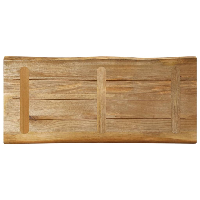 Bordplate naturlig kant 100x40x2,5 cm grovt heltre mangotre